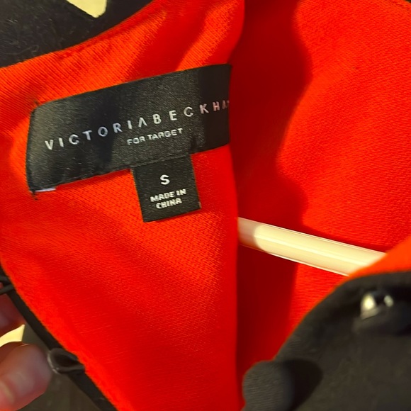 🦄🦄Victoria Beckham orange and black shift dress size:S - Picture 4 of 4